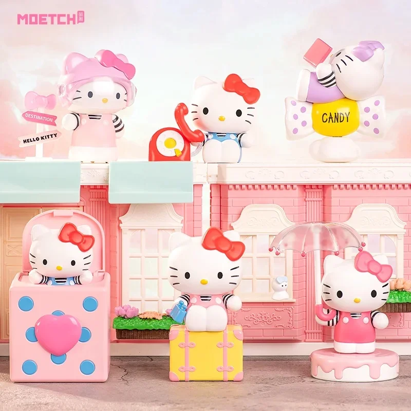 Kawaii ของแท้ Sanrio Hello Kitty ของเล่น Sprouting เพลง Clockwork Series กล่องน่ารัก Figurine Mystery กล่องคอลเลกชันตุ๊กตาสาวของขวัญ