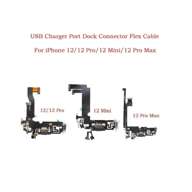 Pop Charging Flex Cable For IPhone 12 Mini Pro Max USB Plug Charger Port Dock Connector With Mic Headphone Audio Jack Flex Cable