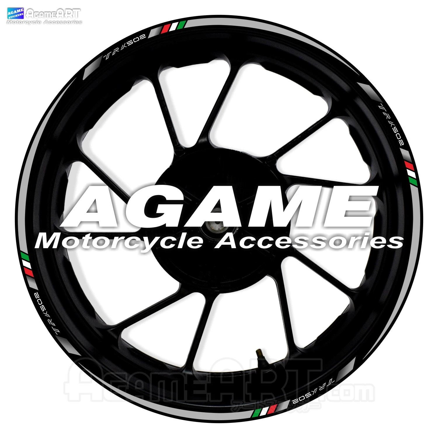 For TRK 502 Motorcycle Wheel Stickers Reflective 17inch Stripe Rim Inside of Hub Waterproof Decals Accessories