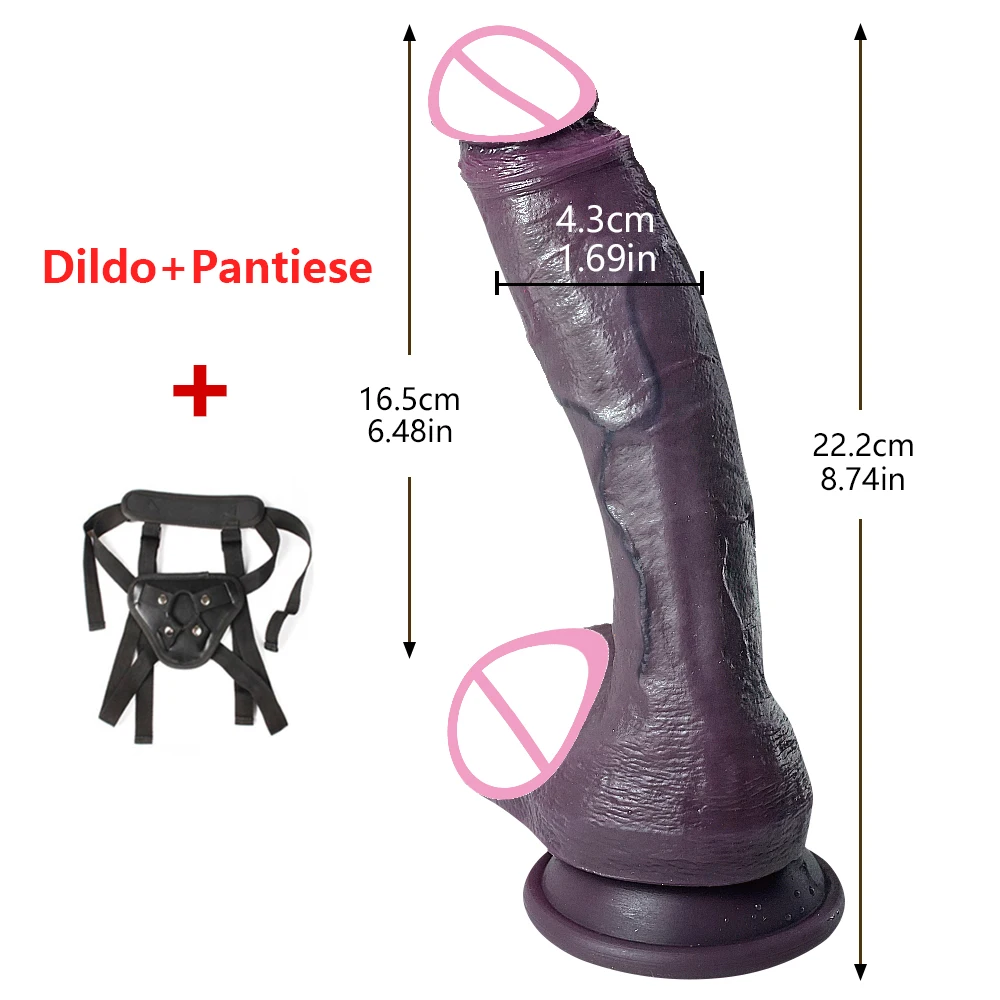 XL Soft Realistic Dildos with Powerful Suction Cup Realistic Penis Flexible G-spot for Women Masturbation Lesbain Adult Games