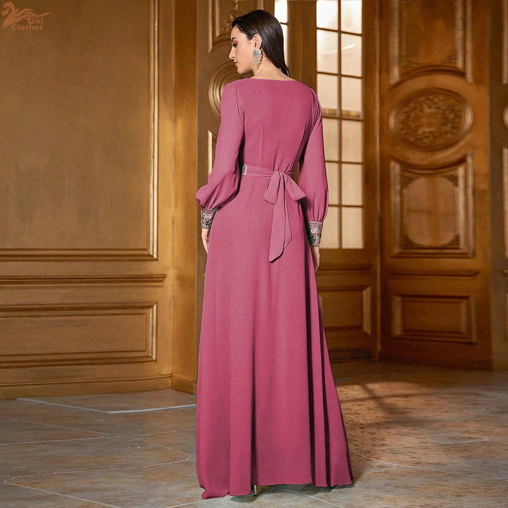 عبايات رمضان دبي للنساء فستان ماكسي إسلامي مطرز قفطان تركي رداء عربي عيد جلابة المغرب فيستدوس #2