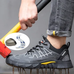Men Steel Toe Work Shoes Anti Impact Anti Puncture Safety Shoes Anti Scald Oil Resistant Protective Shoes Indestructible Shoes 8