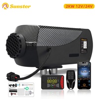 Diesel Heater 2KW 12V/24V Diesel Air Parking Heater with Bluetooth APP Control Upgraded LCD Switch Fast Heating for RV Car Truck