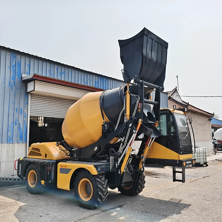 3.2 متر مكعب آلات شاحنة خلط الخرسانة الاسمنتية المحمولة ذاتية التحميل
