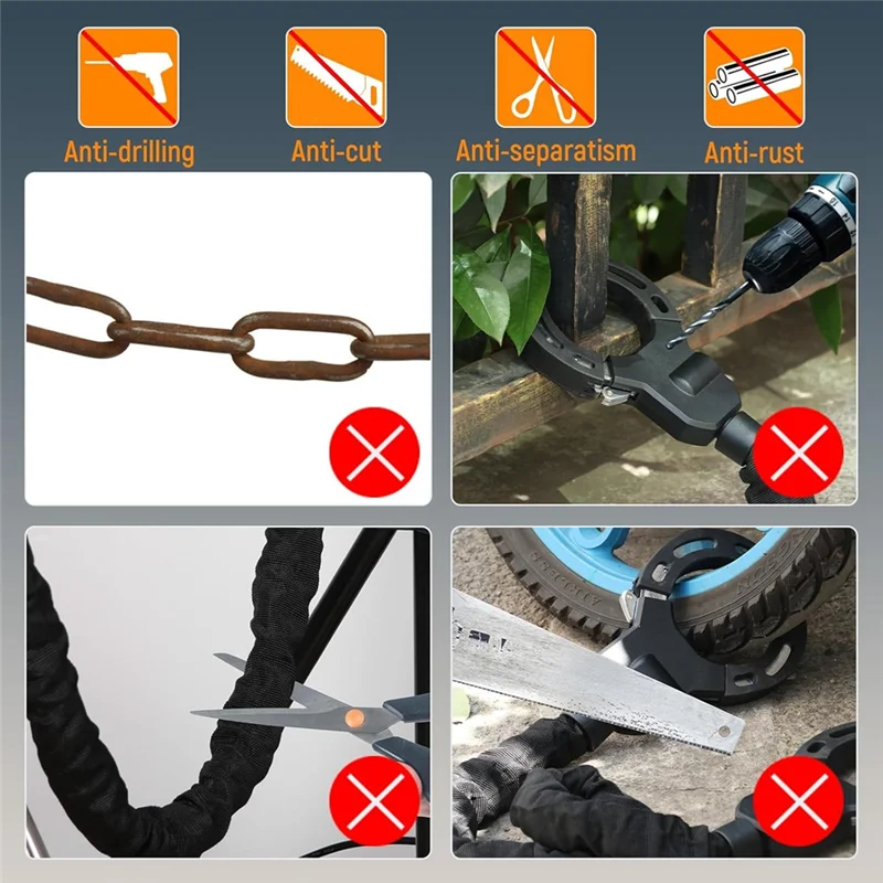 Electric Scooter Locks Anti Theft Electric Scooter Scooter Bag Anti-Theft Chain Lock