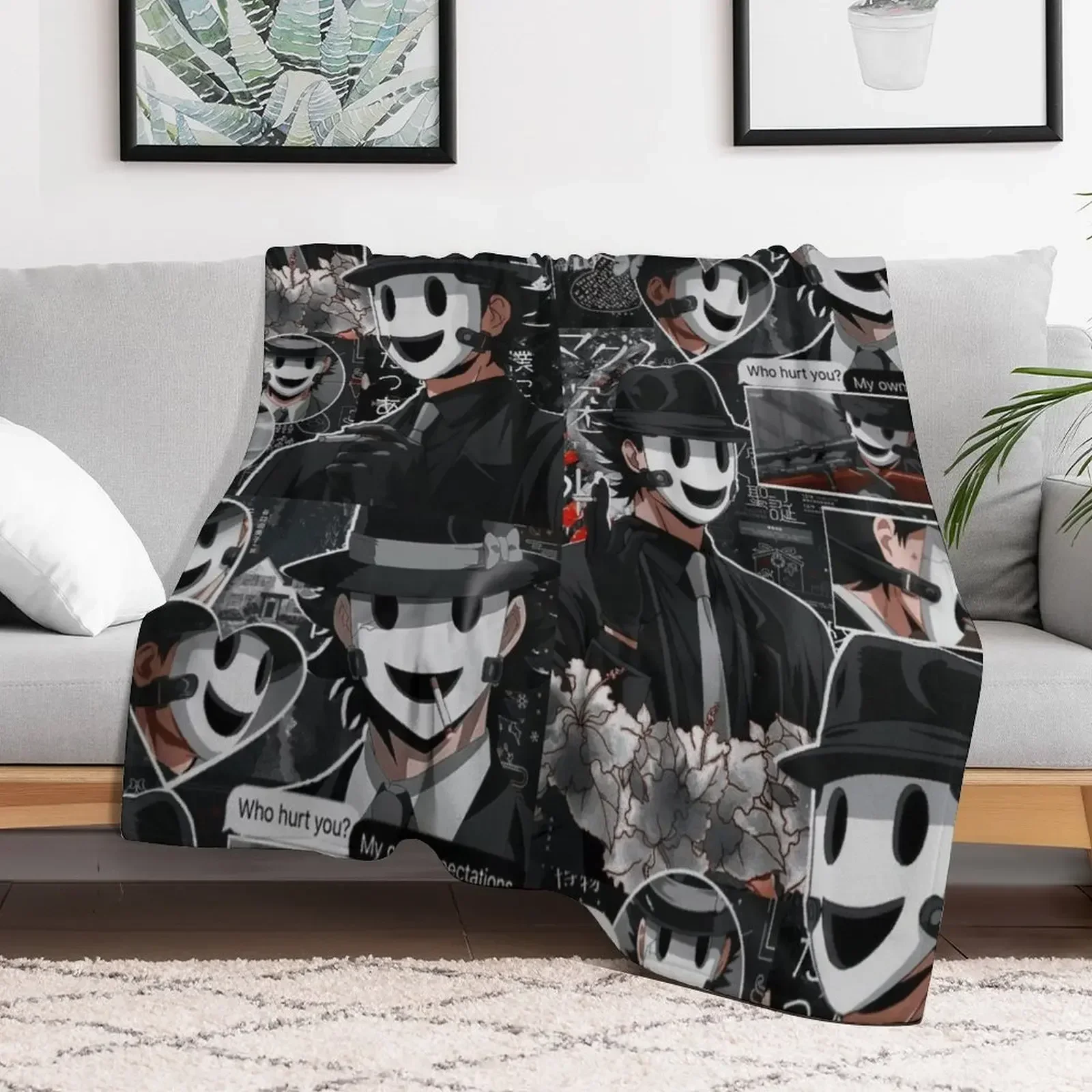 Sniper Mask Tenkuu Shinpan Throw Blanket Summer For Sofa Thin Soft Decorative Sofas Blankets