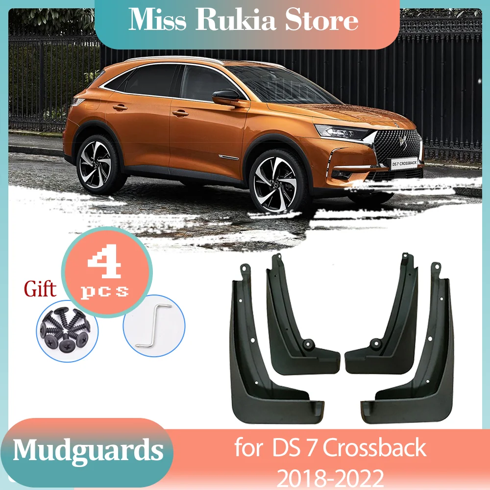 

4x Auto Mud Flaps for DS 7 Crossback DS7 2018 2019 2020 2021 2022 Mudguards Splash Guards Fender Flare Exterior Car Accessories