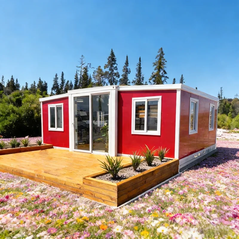 40Ft 30Ft 20Ft Prefab Expandable Container House Light Steel Folding Prefabricated Tiny Home Villa Foldable Modular House