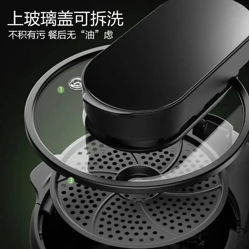 Air fryer. Household. Large capacity. Low oil. Smart. With visual window. Fully automatic. Touch control. Electric fryer.