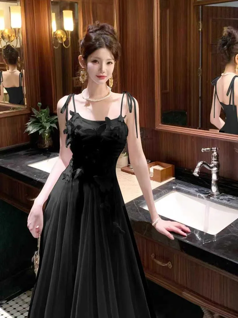 

Сексуальное элегантное женское длинное платье на бретельках, вечернее платье на день рождения, бальное платье, роскошная чувственная юбка трапециевидной формы с высокой талией, свадебное платье