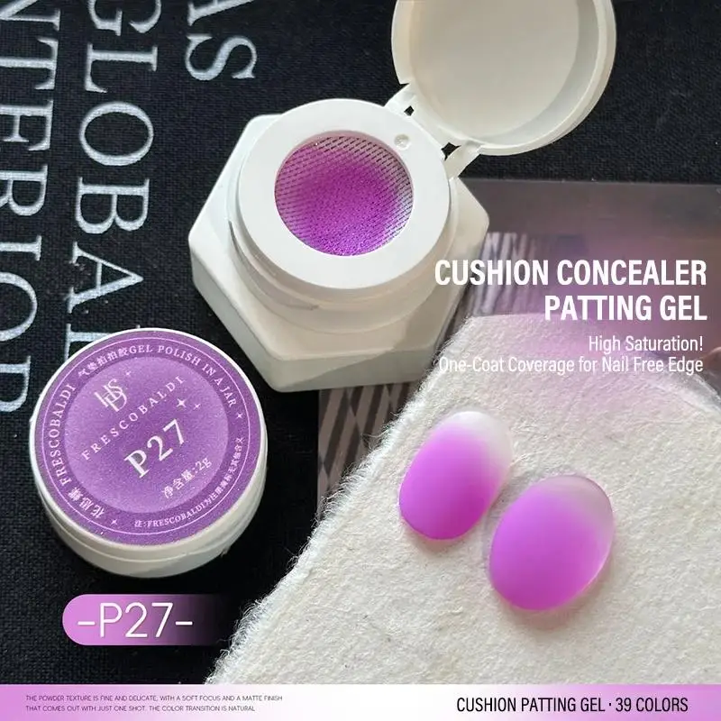 Air Cushion Patting Gel, Hochpigmentiertes Blush Gradient Ombre Nagelkunst-Gel, Kein Abwischen Nötig, UV-LED Transfer-Lack zum Einweichen