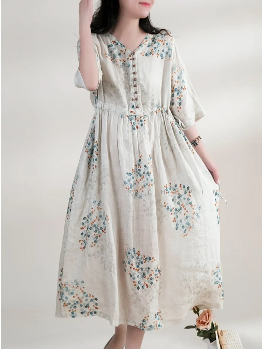 Slimming Effectiven Ele Women's Dr Summer New Sle Bow Waist A-Line Skirt Sweet Sle Regular Sve Length Midi D...