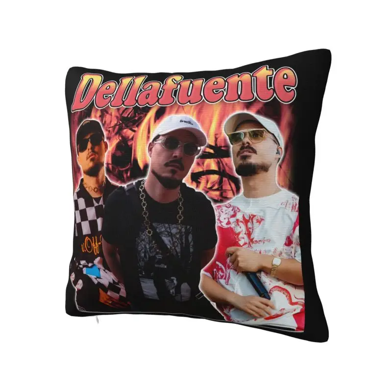 Vintage Rapper Dellafuente Bootleg Throw Pillow Case 45*45cm Decor Home Cushion Cover Square Polyester Pillowcase