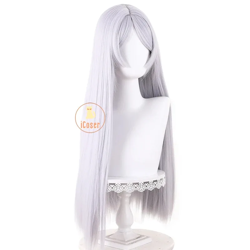 Frieren Cosplay Wig Anime Frieren Beyond Journey's End Light Purple Long Hair Ears Earrings Halloween Party for Women Props Cos