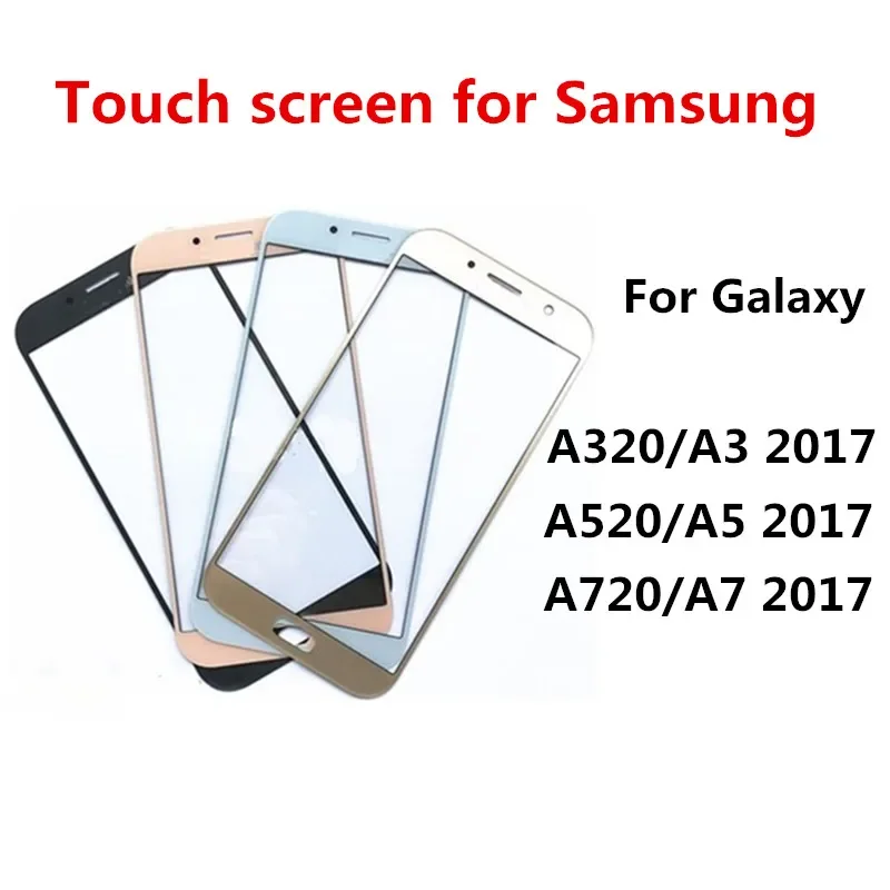 A320 a520 a720 tela externa para samsung galaxy a3 a5 a7 2017 painel de toque frontal display lcd para fora capa de vidro reparação substituir peças