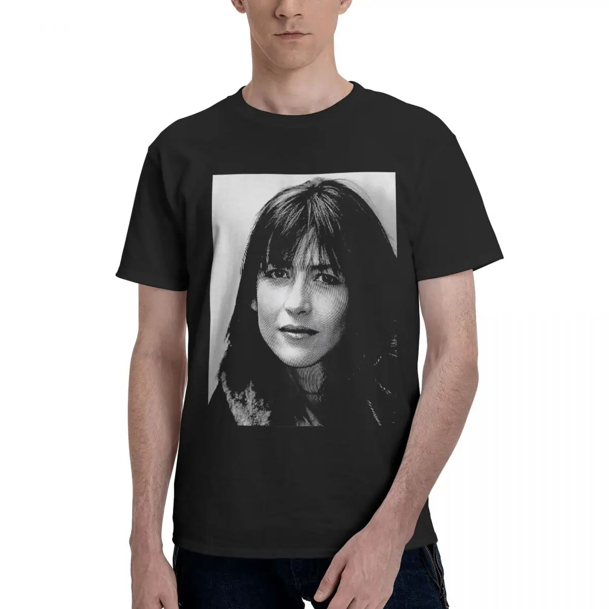

Sophie Marceau, 100% хлопок, повседневная дышащая удобная мужская футболка, забавная футболка для мужчин, мужские подарки