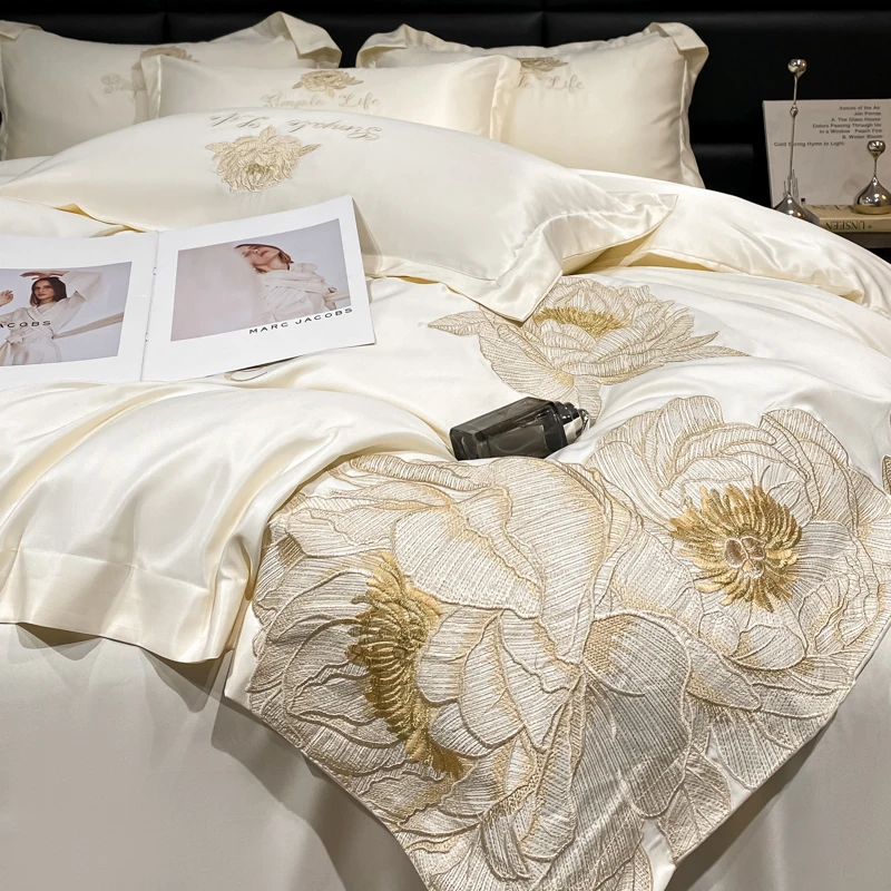 ensemble-de-literie-de-luxe-en-tissu-satine-doux-et-soyeux-broderie-de-fleurs-dorees-housse-de-drap-de-lit-athlon-taies-d'oreiller-reine-king-size