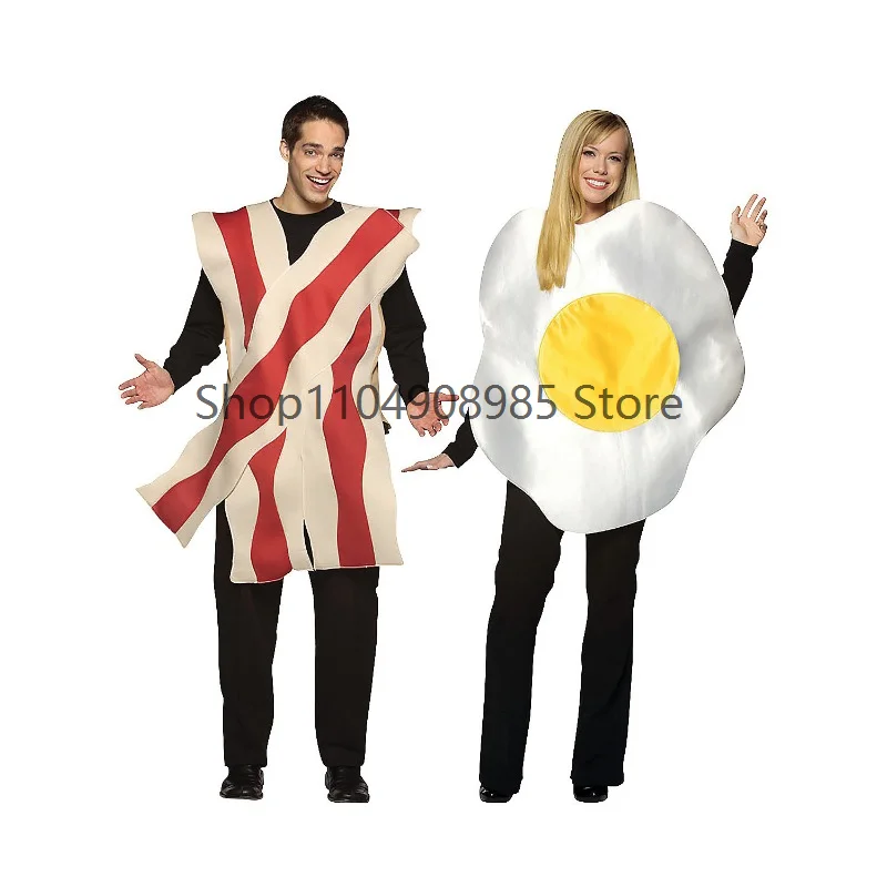 

PQ1 Funny Costume Cosplay Personality Streaky Pork Fried Eggs Stage Performance Sponge Clothing Adult Halloween Party Costume