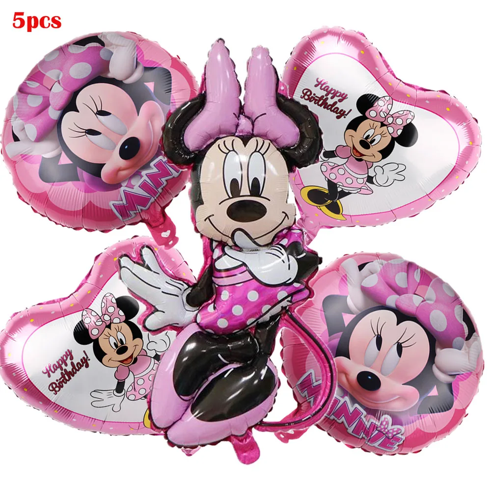 Disney Foil Balloon Mickey Mouse Balloons Minnie Birthday Party Decoration Kids Toy Baby Shower Ball Children Cartoon Gift