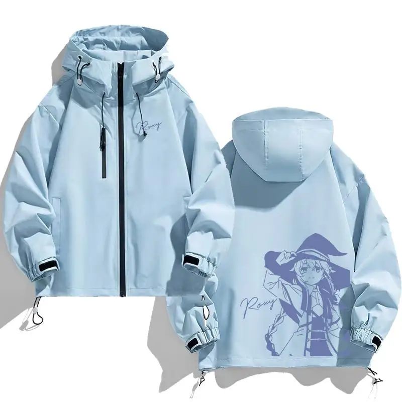 

Anime Themed ex Jaet Loose Fit Youth Faion Windproof Autumn Winter Coat Hooded Zipper Closure Long Sve Polyester L...