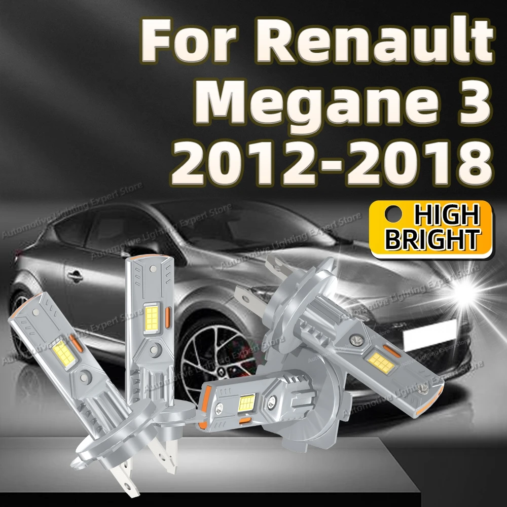 

2/4 шт. 25000LM светодиодные лампы для фар 6000K белые супер яркие лампы для Renault Megane 3 2012 2013 2014 2015 2016 2017 2018