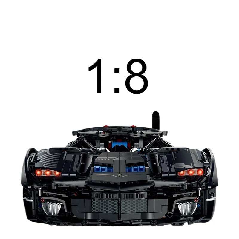 GULY10618 3927pcs 1:8 Super Sports Car Building Block Toy Motor Racing Can Control Race Car Model DIY Bricks Toys for Boys Adult