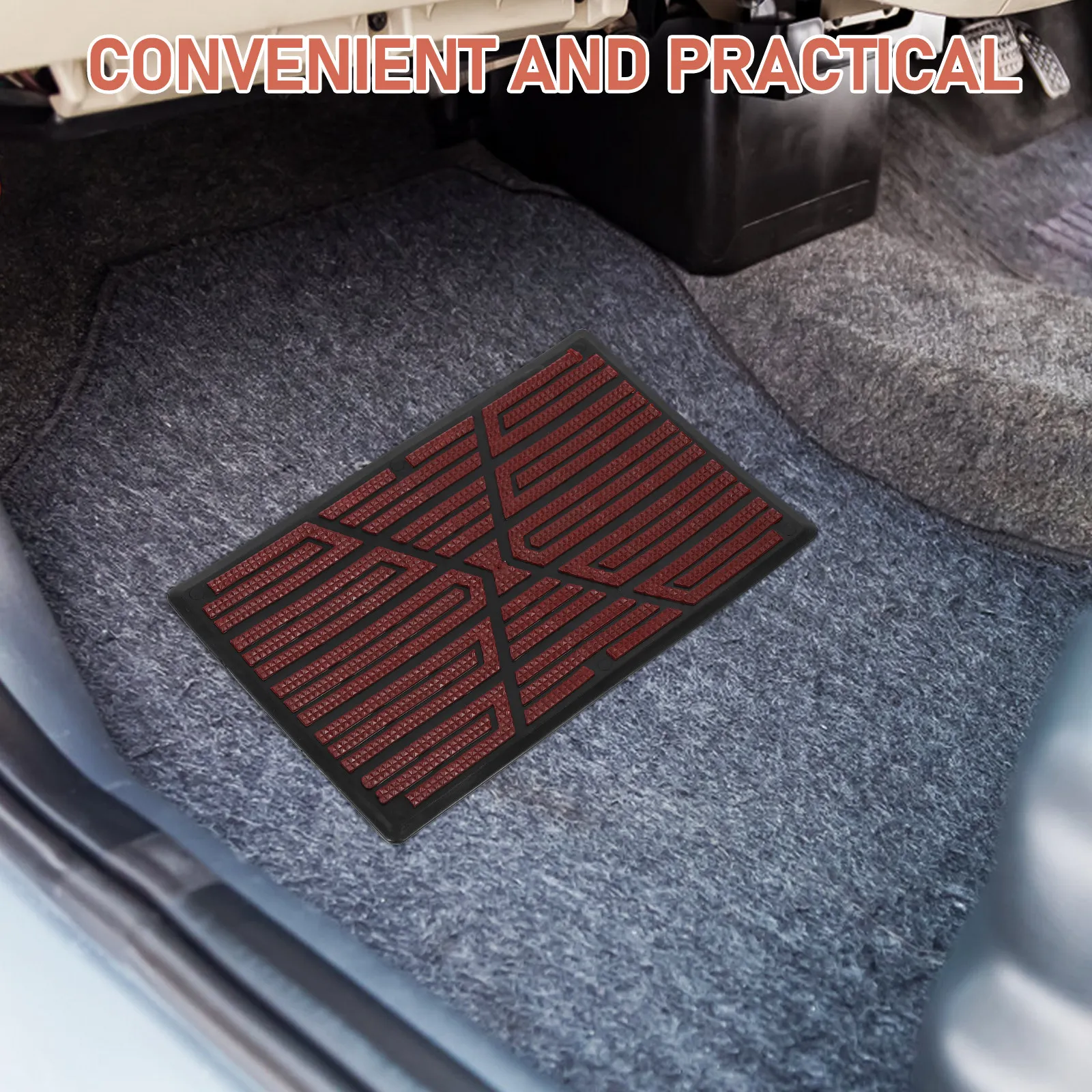 طقم واحد من وسادات دواسات السي - مراجعة Car Floor Mat Rubber وسعره