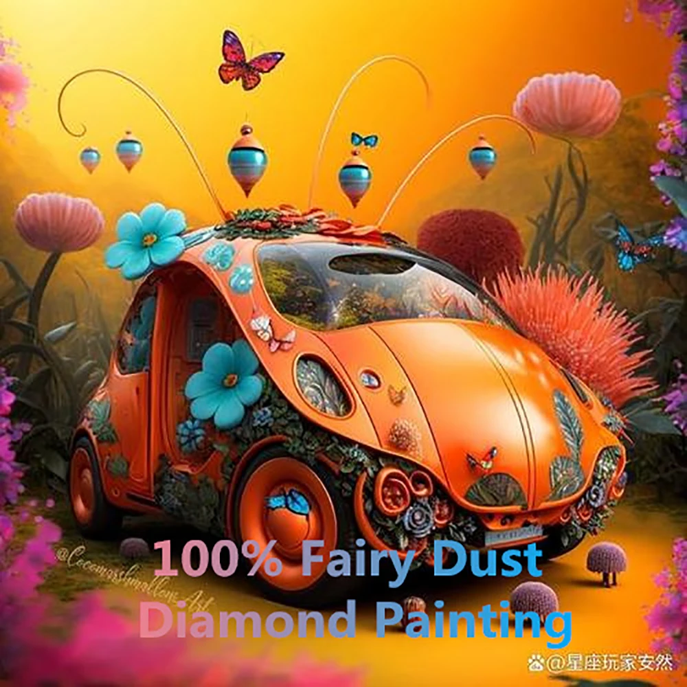 

Colored Car 100% Fairy Dust Square Drill Full 5D Diy Diamond Painting Cross Stitch Crystal AB Embroidery Mosaic Decor Needlework