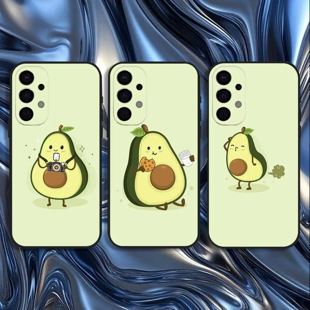 

cartoon Fruit Avocado Phone Case For Samsung S25,S24,S21,S22,S23,S30,Ultra,S20,Plus,Fe,Lite,5G Black Cover
