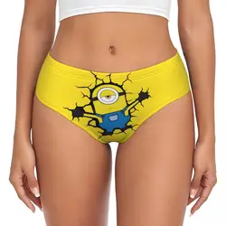 Custom Women's Minions Broke The Wall Brief Panties Female Soft Underwear Underpants