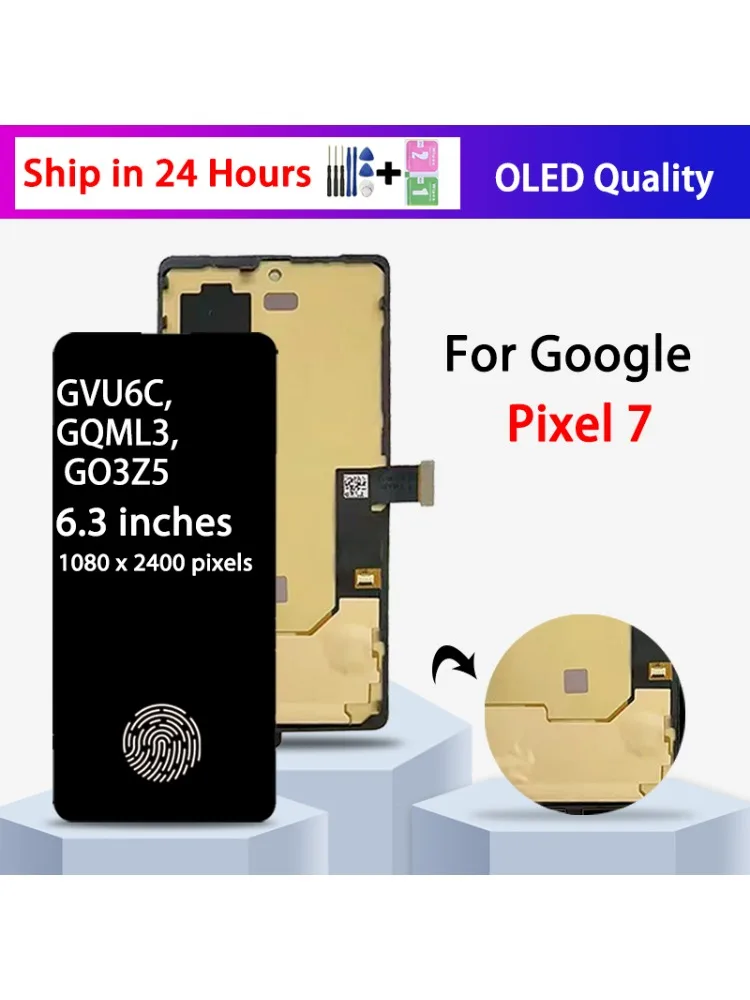 Wyświetlacz OLED 6,3 cala z ramką do Google Pixel 7, ekran dotykowy LCD z digitizerem do Google Pixel7 GVU6C GQML3 GO3Z5 — zdjęcie produktu 7