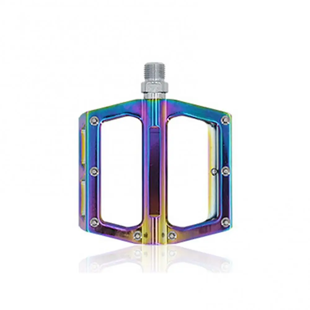 

Bicycle Pedal 1 Pair Colourful Mountain Bike Road Bicycle Aluminum Alloy Flat Pedals Bearings Bicycle Parts