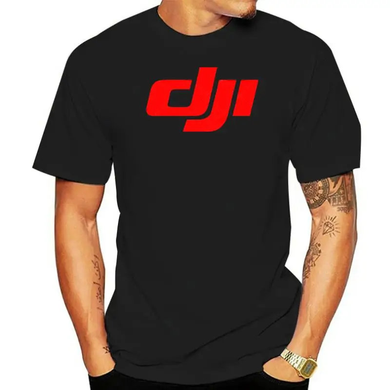 DJI Professional Pilot Drone - Custom Men's Black T-Shirt Men's Fashion Crew Neck Short Sleeves Cotton Tops Clothing