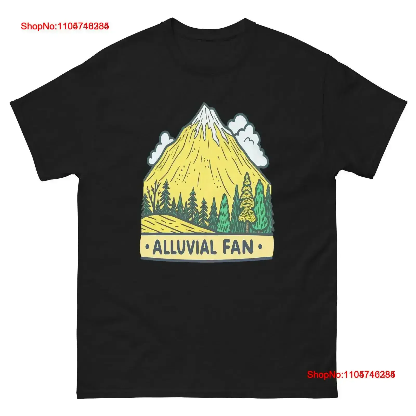 Alluvial Fan Geographical Landscape Location Scenery T Shirt vintage Washed Comfortable Versatile designer clothes Slightly