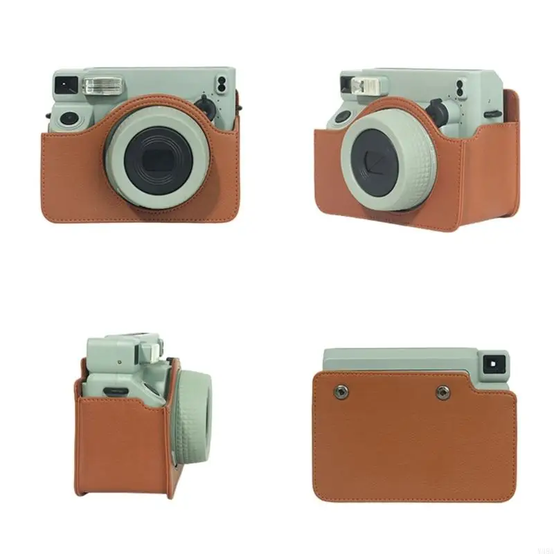 Y98A Instants Camera Base pour large 400, couverture en PU avec sangle