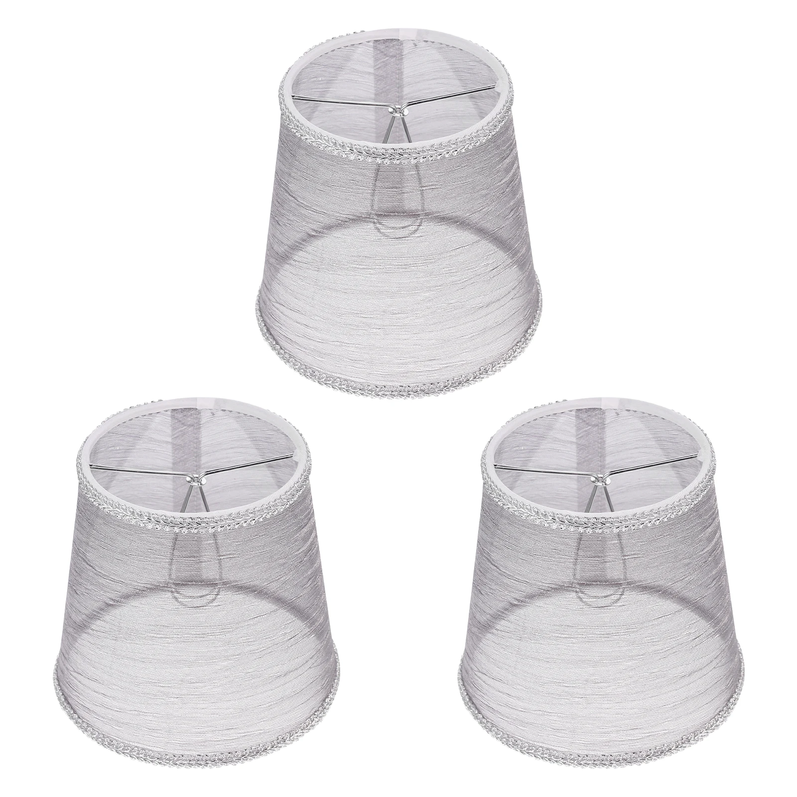 

3 шт. прозрачный тканевый абажур премиум-класса, подходящий для настенных напольных потолочных светильников, теплая атмосфера, тканевый абажур