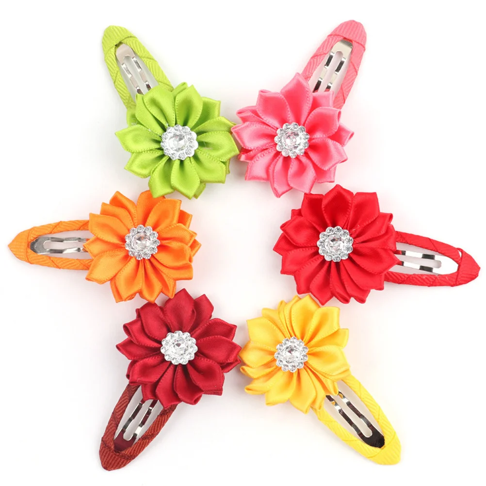 

12Pcs Kids Hair Clips Colorful Flower Style Adorable Hairpins Perfect for Baby Girls Ponytail Bangs Hair Accessories