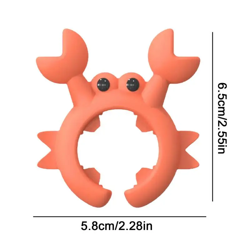 Pot Spoon Holder Cute Silicone Utensil Rest In Crab Shape Countertop Ladle Holder Anti-Overflow Stove Top Spatula Holder Kitchen