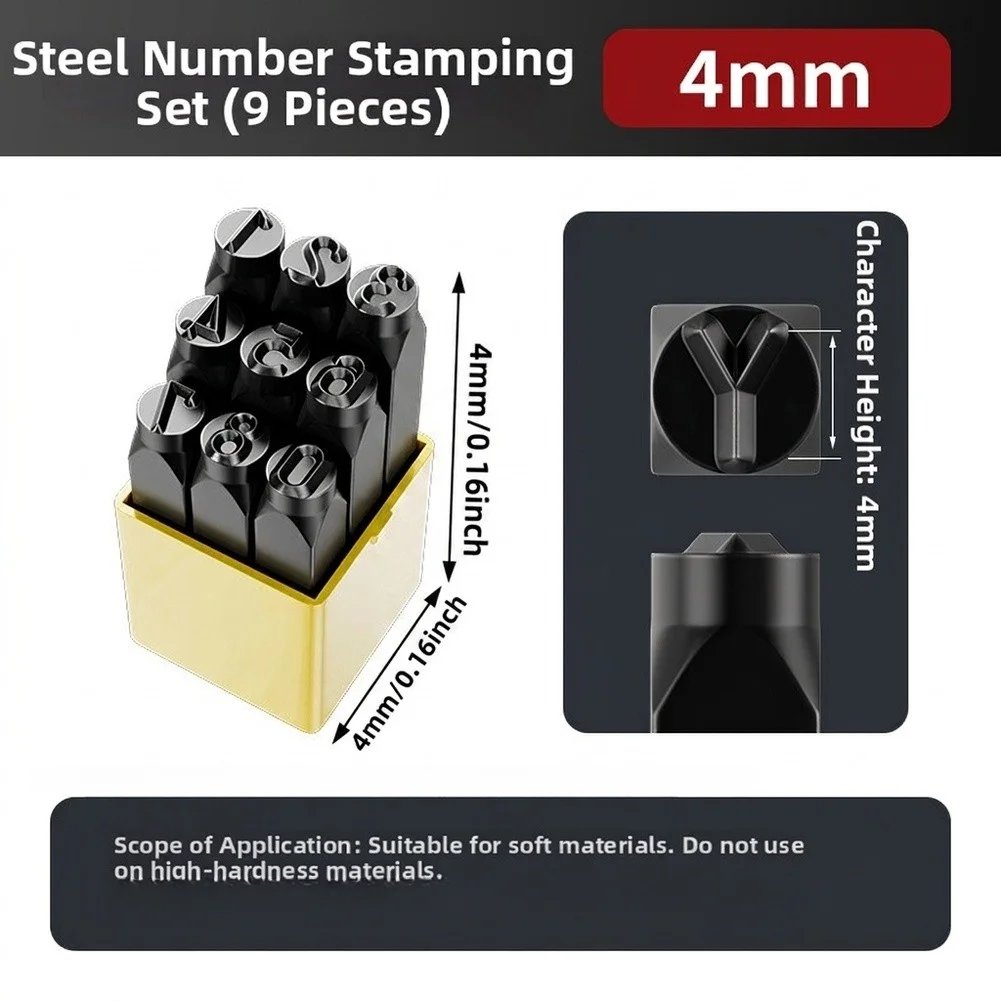 Carbon Steel Stamps Alphabet Marking Kit For Hobbyist Projects 10mm Clean Imprinting Tools Precise Height Options