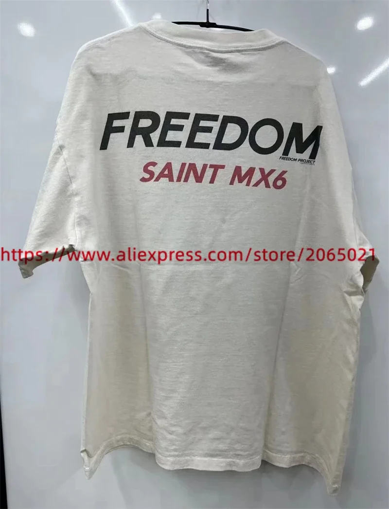 FREEDOM 24SS SAINT T Shirt Men Women Retro T-Shirt Tee Top