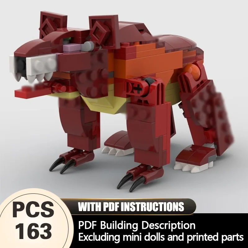 

Creators Animal Series Model MOC Building Bricks Dangerous Bear Modular Technology Gifts Holiday Assemble Children Toys Suit