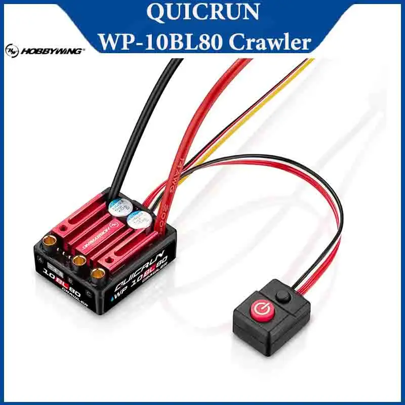 

HobbyWing QuicRun WP 10BL80 Водонепроницаемый ESC для радиоуправляемого автомобиля 1/10 2-4S LiPo 80A, совместимый с QuicRun Outer 3530 SL Motor RC Запчасти