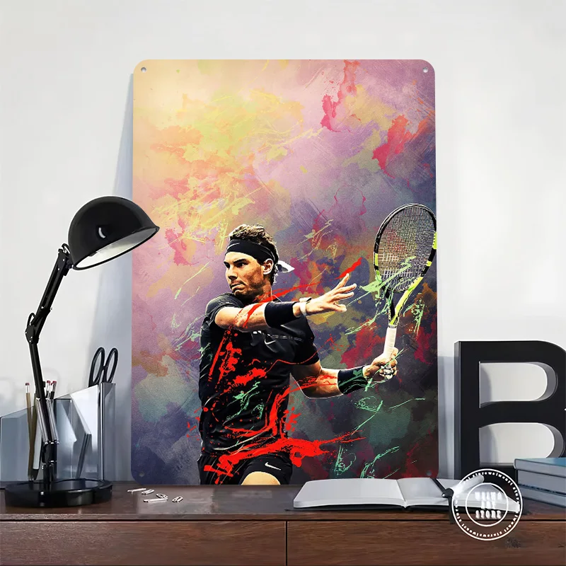 Nadal 2017 US Open 3D Printed Texture Poster Personalized Wall Art Retro Metal Tin Signs for Luxury Decoration Home Decorations