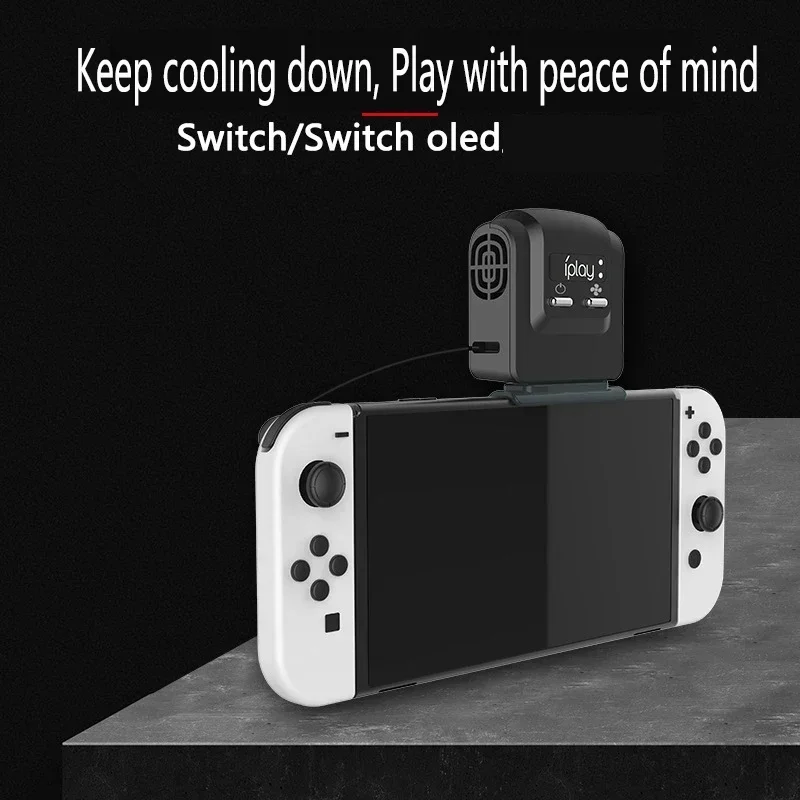 Cooling Fan for NS Switch External Turbo Pumping Cooler Radiator Base Heat Sink Temperature Display for Nintendo Switch OLED