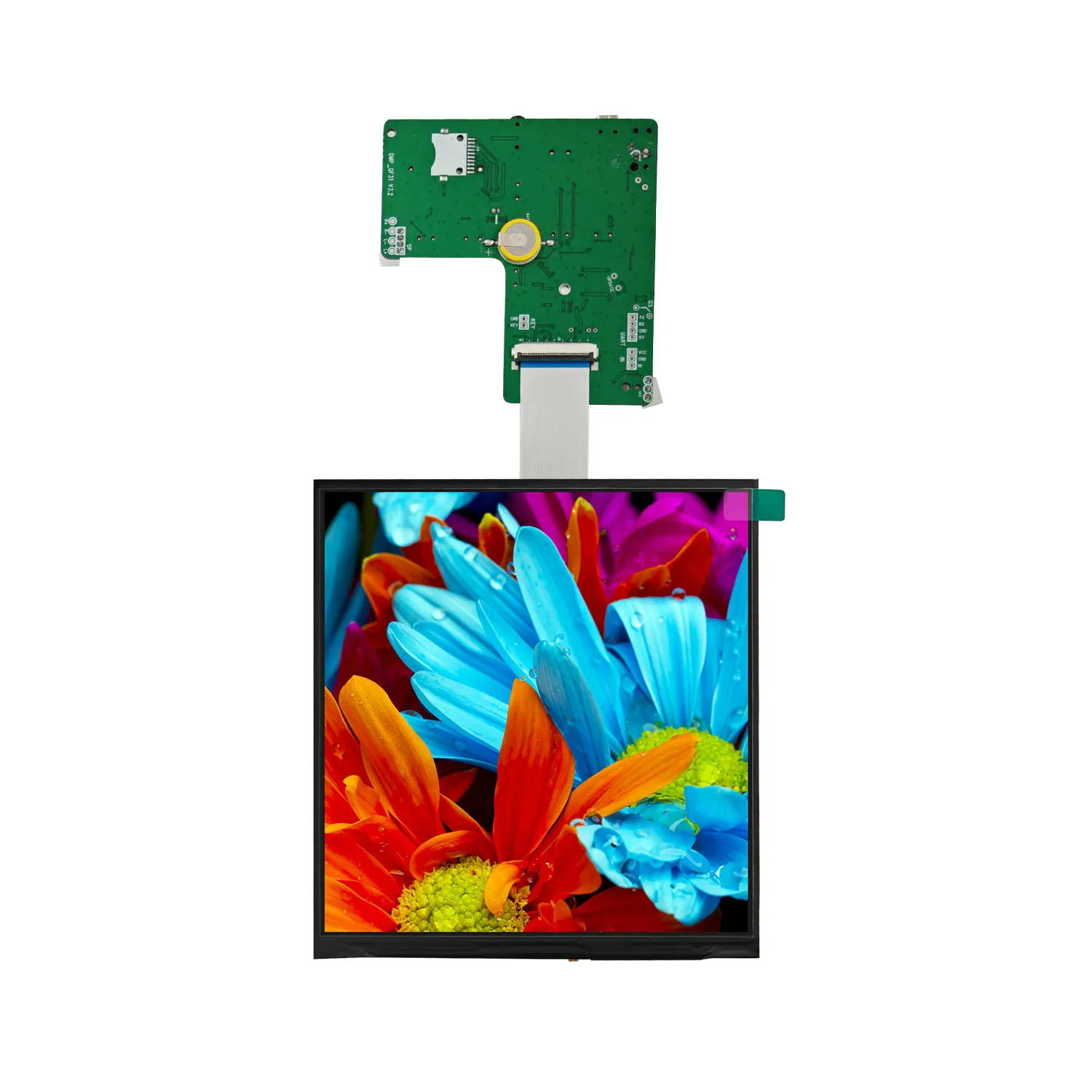 7.6 Inch Square TFT LCD Module Screen MIPI Interface 1200x1200 Rusolution Hight brightness 1000nits Advertising Display Monitor