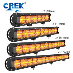 Car 7D Amber DRL LED Light Bar Offroad Roof Rack Spot Driving Lamp Auto Truck SUV 4x4 ATV UTV Lorry Bumper Auxiliary Lighting