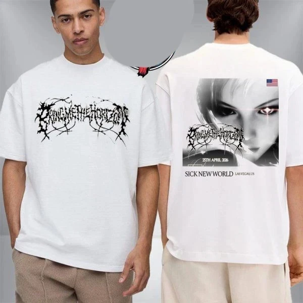 

Bring Me The Horizon At S!ck New World -April 25 2026 LV Two Sided Unisex Tee High-end Luxury Is for Both Men and Women Top Y2k
