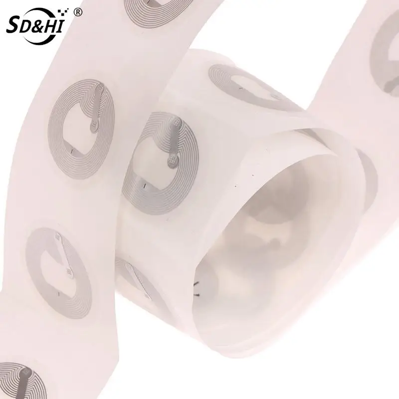 10pcs Clear NFC Tags NTAG 213 Stickers Protocol Universal Label RFID Tags Changeable Re-Writtable Round Copy Label