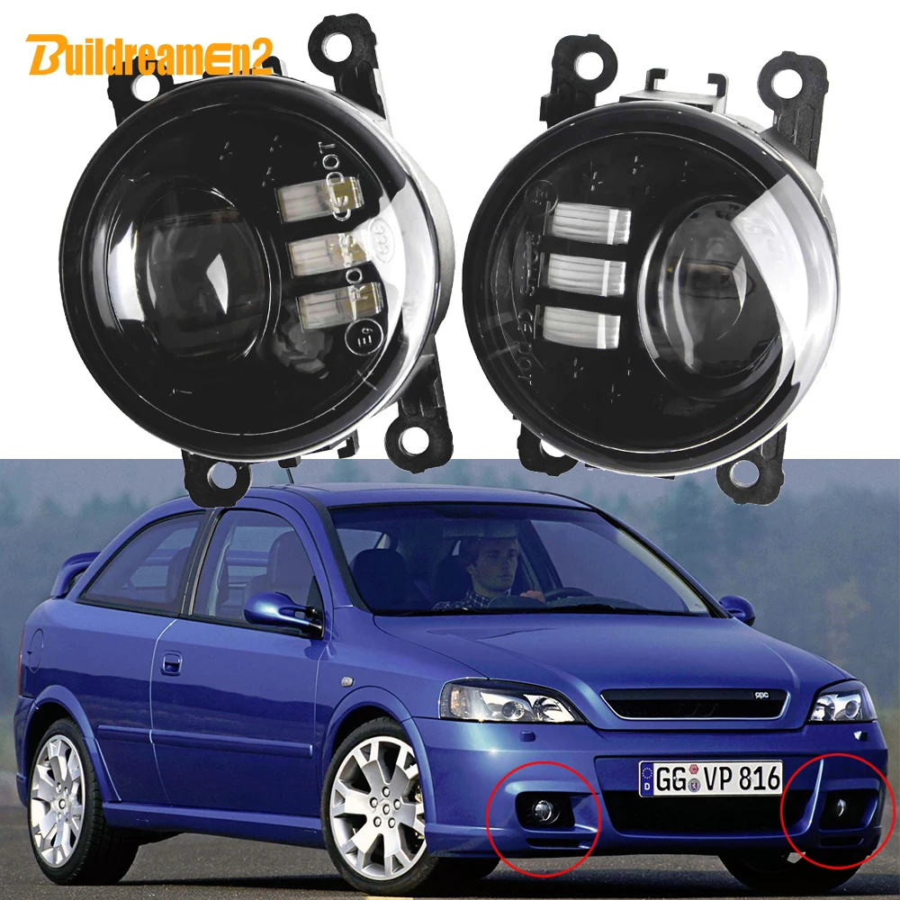 2 X Car Front LED Lens Fog Light Assembly 30W 3000LM 12V For Opel Astra G H 1998-2011 (Only Fit OPC VXR Model)