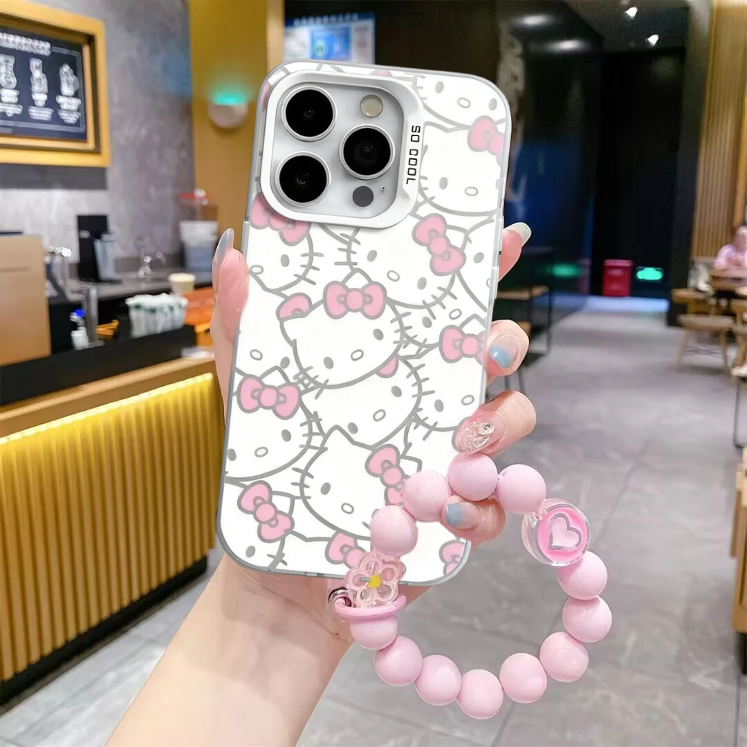 الوردي لطيف مرحبا كيتي سوار الحب سلسلة الحال بالنسبة فيفو V60 لايت 5G V50 لايت V60 V50 Y400 برو Y04 V40 Y100 V30 Y2K غطاء Funda #3